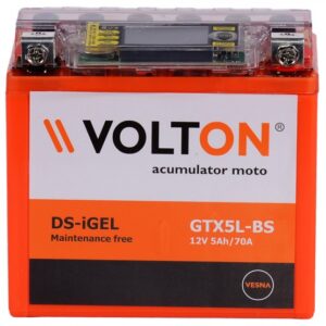 Baterie moto VOLTON GEL GTX5L-BS 12V 5 Ah