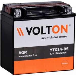 Baterie moto VOLTON AGM YTX14-BS 12V 12 Ah