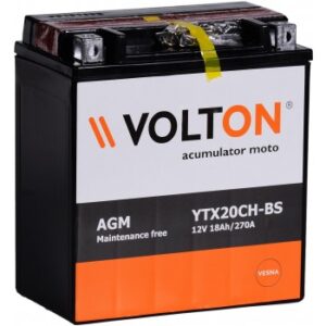 Baterie moto VOLTON AGM YTX20CH-BS 12V 18 Ah