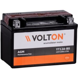 Baterie moto VOLTON AGM VRLA YT12A-BS 12V 9.5 Ah